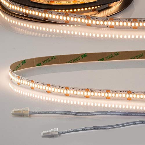 LED CRI930 MiniAMP Flexband, 24V, 6W, 3000K, 120cm, beidseitig 30cm Kabel mit male-Stecker