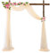 Tüll Fotovorhang Hintergrund Vorhäng,Hochzeitsbogen Tüllstoff Hochzeit Bogenvorhäng Freihandbogen Querbehang Deko Gardinen Vorhang für Babyparty Party Hochzeit Torbogen Zeremonie,70*550cm Champagner