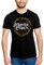 Elbenwald Herr der Ringe T-Shirt Mittelerde und Ring Motiv Frontprint Baumwolle Herren Damen schwarz - XXL