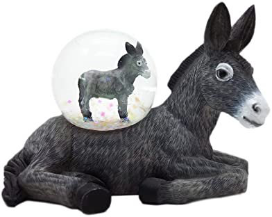 ES Glitzerkugel Esel, Schneekugel Tier Tiere Schneekugeln