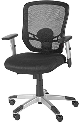 Sigma Bürostuhl SC 401, mit Verstellbarer Sitzhöhe, mit Multifunktionsmechanismus, PP/Nylon/Mesh, 92 x 72.5 x 70 cm, schwarz/grau