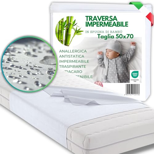 Traversine Neonato Fasciatoio 50x70 cm Traversa Impermeabile Ovetto Culla