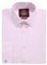 Janeo British Apparel Chemise formelle à rayures pour homme avec poignets simples ou doubles, Rose (double manchette), 42
