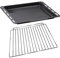 eRicambi® Kit Leccarda + Griglia per Forno, Compatibile con Smeg, Dimensioni: 460x355 (mm) Ricambi Originali, Modelli Compatibili B6GVXI9 C7GMXI8 SF6388XP SC468X Nero