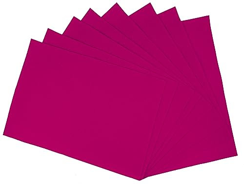 Interdruk - Bastelfilz - DIY Filzstoff - 8x A4 Filzblätter - Dunkelrosa