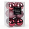Christbaumschmuck Weihnachtsschmuck Mini-Weihnachtskugeln aus Kunststoff bruchsicher Outdoor-geeignet, Glitter, matt & glänzend Sortiert (Kugeln Ø 60 mm, Pink, 12)