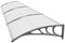 Door Canopy, Waterproof Front Door Canopy, Garden Canopies, Rain Awning Suitable for Door Porch, Outdoor, Roof, Patio (L300xW100xH23cm, Grey)