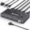 8K HDMI KVM Switch 2 Port 8K@60Hz 4K@120Hz, 2 PC 1 Monitor USB 3.0 KVM Switch HDMI2.1, für 2 Computers teilen sich 1 Monitor und 3 USB 3.0 Geräte, mit Kabelfernbedienung, USB3.0 Kabel, Netzteil