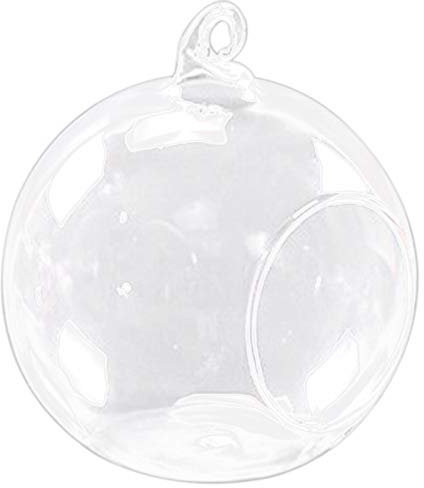 Eighosee Blumenvasenständer aus Glas, 8 cm, für Terrarium, Behälter, Kerzenhalter, Heimdekoration