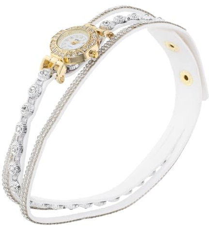 WRITWAA Mode Perlenuhr Für Damen Vintage Armbanduhr Mit Elegantem Design Und Präzisem Quartzwerk Als Zum Geburtstag Stilvolle Damenarmbanduhr Weiß