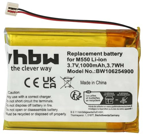 vhbw Akku Ersatz für Palm IA1TA16A0, IA1T923A0, GA1W922A2, GA1W918A2 für PDA Notepad Tablet (1000 mAh, 3,7 V, Li-Ion)