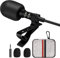 Professional Lavalier Lapel Microphone Omnidirectional Condenser Mic for iPhone iPad iPod Android Smartphone Laptop PC, Recording Mic for YouTube Interview Video Tiktok