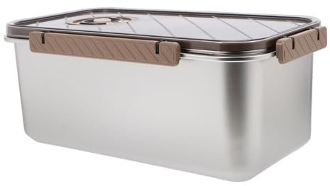 Garneck Edelstahlbehälter Für Lebensmittel Stapelbare Aufbewahrungsbox Mit Luftdichtem Deckel Für Obst Salat Und Lagerung