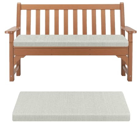 Kimgull Bankauflage Sitzkissen Bank Auflage Ersatzpolster Schwamm Bankkissen Mit Reißverschluss Abnehmbarem Schlippabsicher Stuhlkissen Für Schaukeln Fensterbank (80X40X5CM Beige)