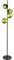 LED Stehleuchte Altair,moderne 4-flammige Standlampe aus Metall in Grün&Gelb,mit 4xverspiegelte Gläser,Stehlampe mit Fußschalter,Standleuchte,Wohnzimmerlampe