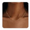 JeweBella Kette Gold Damen Wasserfest Halskette Damen Gold Kette/Herz/Kugel/Rund/Perlenkette 18K Goldkette Silberkette Dünn Choker Kette Damen Silber/Gold Schmuck Geschenke