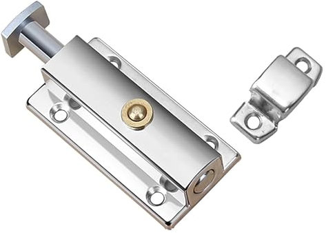 Türschlösser, Schiebeschlösser, tragbare Türschlösser, massive Guss-Edelstahlriegel, Riegel for Türen, Badezimmer und Fenster,(5 inches)