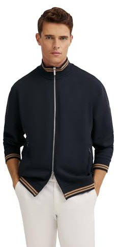 bugatti Herren Sweatjacke 8750-75080C modern, Reißverschluss, Baumwolle, bequem, sportlich, elegant, klassisch