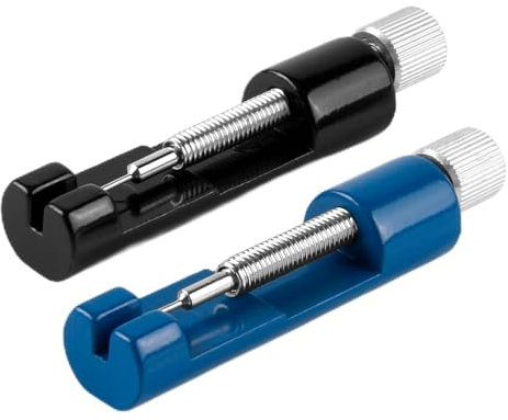 Sakerr Watch Strap Removal Tool, 2Pcs Watch Link Removal Kit Watchs Pin Removal Tool Watchs Link Remover Chain Link Removal Tool with 6 Extra Pins for Watch Link Disassemble Repair