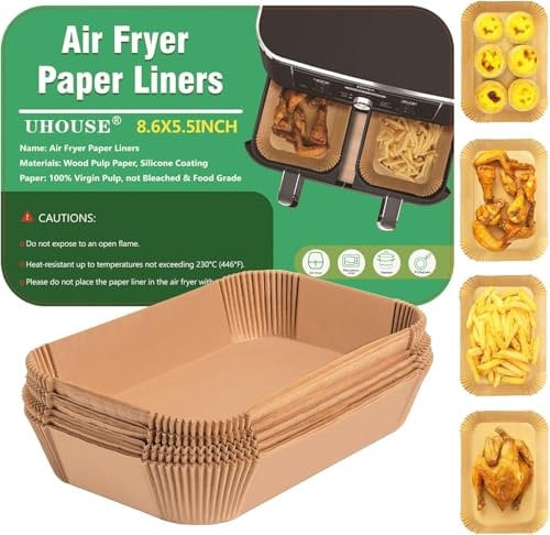 Air Fryer Liners,Paper air Fryer Liners Disposable,Power XL air Fryer Liners 8.6''*5.5'',Air Fryer Disposable Paper Liner