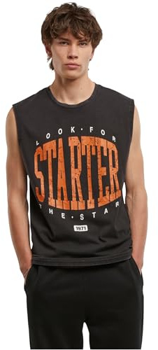 Starter Black Label Herren Washed Sleeveless T-Shirt, Schwarz, M EU