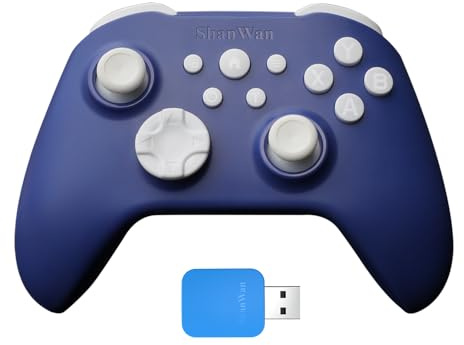 ShanWan Wireless Controller, Suitable for iPhone,Android,PC,Switch/Lite/OLED/Switch 2 Pro Controller, Suitable for Switch Remote Joystick Game Handle, Supports Wake-up, Gyroscope Axis, Turbo, Dual