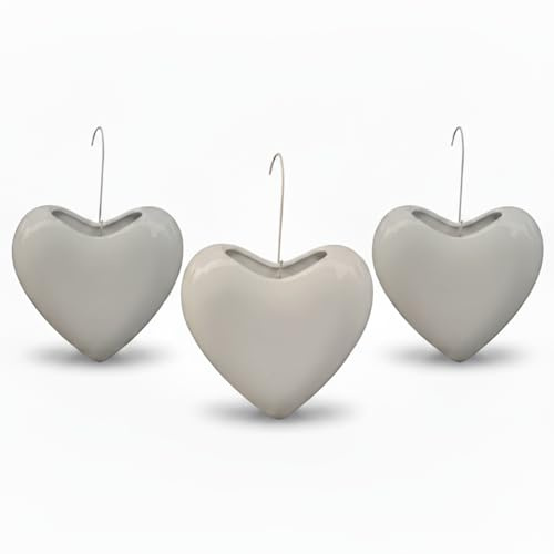 3x umidificatore d'aria in ceramica - evaporatore del radiatore per umidificare l'aria della stanza - evaporatore dell'acqua con gancio - evaporatore riscaldamento termosifoni caloriferi (Grigio)