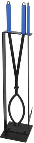 Uten Juego de atizador de fuego, con 27.17/69cm atizador y pinzas para fuego, con soporte metálico, accesorios resistentes para chimeneas, juego de herramientas para chimeneas