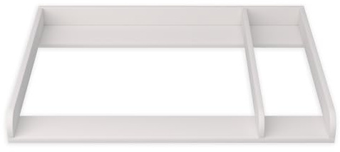 regalik Wickeltischaufsatz mit Teilung für IKEA MALM, Wickelkommoden-Aufsatz mit Trennfach, 48 cm Tiefe, abnehmbar, mit abgerundeter Front, für Wickeltisch oder Wickelkommode, Weiß, 80 × 72 cm