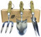 Oakenleaf Lot de 3 Outils de Jardin Extra Larges en Acier Inoxydable avec Manche en Bois, truelle, Fourchette et Outil Multifonction