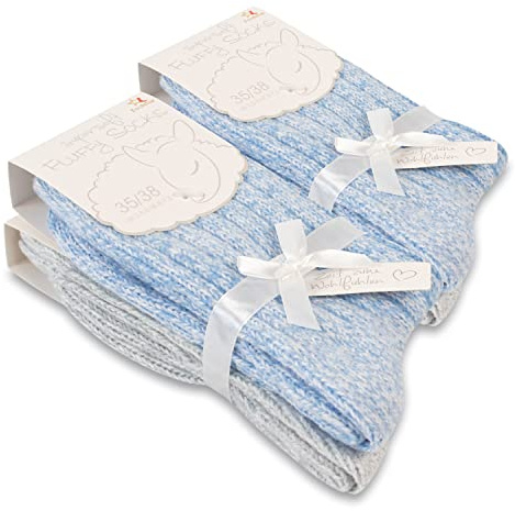 Footstar Damen Kuschel Socken (4 Paar) Warme und flauschige Soft Socken