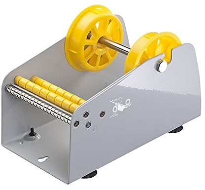 TE-Office Stahl Etikettenspender Etiketten Abroller Haftetiketten Tischgerät Wandgerät manuell 113mm Rollenbreite grau