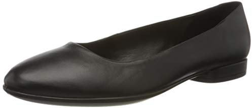 ECCO Women's Anine Ballet Flat, Black, 5 UK