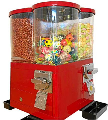 Mini-Carousel Süssigkeitenautomat Kaugummiautomat Süsswarenautomat - 4 Fächer (rot)