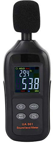 Digitales Schall Pegel Messgerät UYIGAO LCD 35-135dB Schwarz Tragbares Lärm Volumen Messgerät Dezibel Überwachungs Tester