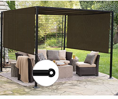 Patio Paradise Pergola-Überdachung, Ersatzbezug mit Ösen, beschwerten Stangen, Outdoor-Sonnenschutz, UV-Block für Pavillon, Hinterhof, Veranda, Balkon, Braun