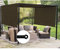 Patio Paradise Pergola-Überdachung, Ersatzbezug mit Ösen, beschwerten Stangen, Outdoor-Sonnenschutz, UV-Block für Pavillon, Hinterhof, Veranda, Balkon, Braun