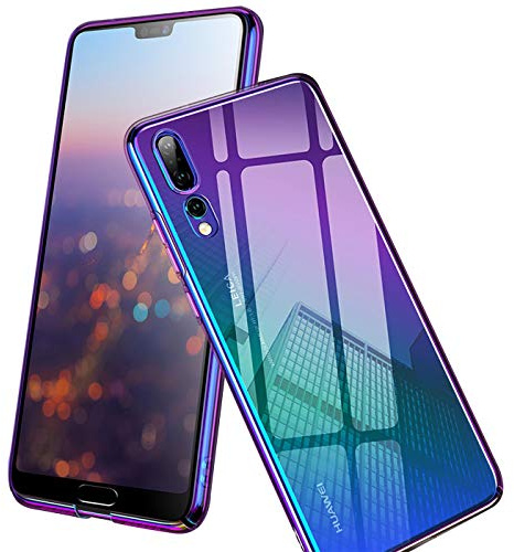 Verco Farbwechsel Hülle für Huawei Y5 2019, Schutzhülle Handy Cover mit Farbverlauf Slim Case, Violett
