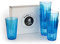 Buddy´s Bar - Lot de 6 verres en plastique Tritan de 0,4 l sans BPA, aspect cristal incassable, réutilisables et lavables au lave-vaisselle, 400 ml, bleu