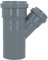 HT Rohr Abzweig Ø DN 75 x 50 mm Grau T-Stück 45° Grad Mit Gummidichtringen | Einfach-Abzweig Doppelverbindung Winkel Kunststoff Abwasser Abflussrohr Kunststoffabzweig PVC PP Verbindung Anschlussstück
