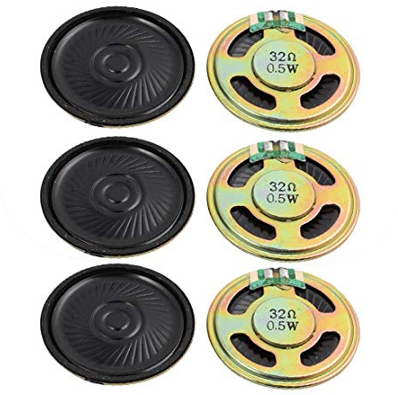NEW LON0167 6Pcs 40mm Dia 32 Ohm 0.5W Metal Shell Altoparlante magnetico interno ultrasottile(6Pcs 40Durchmesser 32 Ohm 0.5W Metal Shell Ultradünner interner magnetischer Lautsprecher
