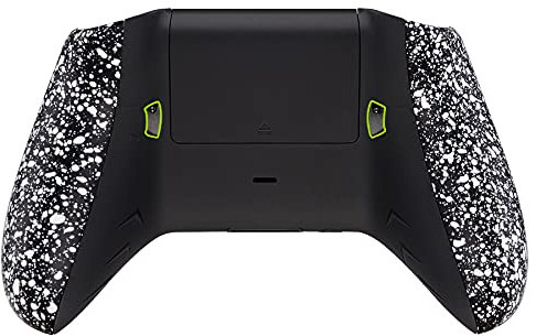 eXtremeRate FlashShot Agarre con Rápido Shot para Xbox One S X Carcasa Trasera Rediseñada & Empuñaduras & Cerraduras de Doble Gatillo para Xbox One S X Mando-Modelo 1708(Salpicaduras Blancas)