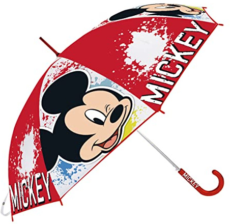 Safta Mickey Mouse Happy Smiles Manueller Regenschirm, 460 mm, bunt, único
