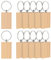 efuturetime 12PCS Schlüsselanhänger Holz Blanko, Rechteckig, Wooden Keychain Schlüsselring, Beschriftbar Schlüsselanhänger Rohlinge Holz für DIY, Malerei, Dekoration, Geschenke