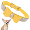 Hundehalsband Kleine Hunde Mit Fliege, Schleife Halsband Welpe Mit Strass Perlen Glitzer Kristall Steine MäDchen Halsband Katze HüNdin Strasssteinen,Gelb S