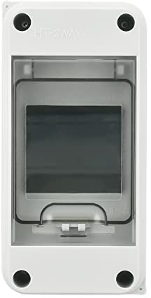 Aufputz Verteilerkasten Hutschien 1 Reihig 3 Module 72 x 90 x 153 mm IP65 Wasserdicht Verteilerschrank Aufputz Sicherungskasten für Elektrik, Kommunikation