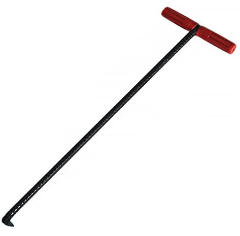 Attrezzo per chiusini Portatile Stile T Chiusino Ganci di sollevamento, Strettoio Coperchio per griglia di drenaggio Coperchi per pozzetti Estrattore di chiodi con impugnatura rossa ( Color : 14mm Thi
