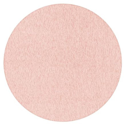 HomebyHome Tappeto Rotondo Rosa 160 cm, Tappeto ad anello, Monocromatico Melange, Design Moderno - Tappeto a Pelo Corto, Extra Morbido e Facile da Pulire per Soggiorno, Camera da Letto e Cucina