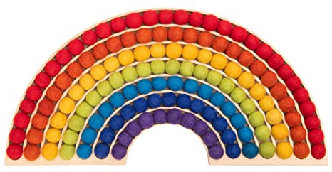 Sunnysue - Holz-Legebrett Regenbogen - Spielzeug Motorik