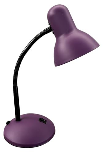 BEL AIR HOME - Lampe de Bureau PISA Orientable | Conception Portable pour Atelier ou Chevet | Design Élégant en Bleu - E27 Ampoule Non Incluse (VIOLET)